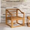 Lauko sofa Kietos akacijos mediena Natūrali