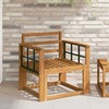 Lauko sofa Kietos akacijos mediena Natūrali