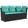 Sofa su porankiais su kampine sofa 2 Vienetas Juoda ir turkio