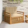 Lauko sofa Tvirta akacijos mediena ir poliesteris