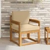 Lauko sofa Tvirta akacijos mediena ir poliesteris Natūrali