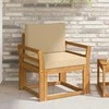 Lauko sofa Tvirta akacijos mediena ir poliesteris Natūrali