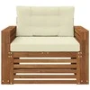 Lauko sofa Tvirta akacijos mediena ir poliesteris