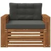 Lauko sofa Tvirta akacijos mediena ir poliesteris