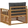 Lauko sofa Tvirta akacijos mediena ir poliesteris