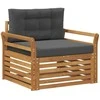 Lauko sofa Tvirta akacijos mediena ir poliesteris
