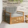 Lauko sofa Tvirta akacijos mediena ir poliesteris