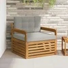 Lauko sofa Tvirta akacijos mediena ir poliesteris