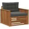 Lauko sofa Tvirta akacijos mediena ir poliesteris