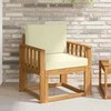 Lauko sofa Tvirta akacijos mediena ir poliesteris Natūrali