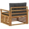 Lauko sofa Tvirta akacijos mediena ir poliesteris