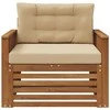 Lauko sofa Tvirta akacijos mediena ir poliesteris