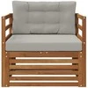 Lauko sofa Tvirta akacijos mediena ir poliesteris