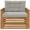 Lauko sofa Tvirta akacijos mediena ir poliesteris