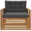 Lauko sofa Tvirta akacijos mediena ir poliesteris