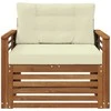 Lauko sofa Tvirta akacijos mediena ir poliesteris