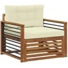 Lauko sofa Tvirta akacijos mediena ir poliesteris