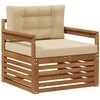 Lauko sofa Tvirta akacijos mediena ir poliesteris