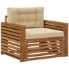 Lauko sofa Tvirta akacijos mediena ir poliesteris