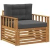 Lauko sofa Tvirta akacijos mediena ir poliesteris