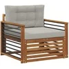 Lauko sofa Tvirta akacijos mediena ir poliesteris