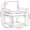 Lauko sofa Tvirta akacijos mediena ir poliesteris Natūrali