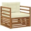 Lauko sofa Tvirta akacijos mediena ir poliesteris