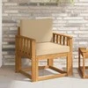 Lauko sofa Tvirta akacijos mediena ir poliesteris Natūrali