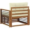Lauko sofa Tvirta akacijos mediena ir poliesteris