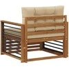 Lauko sofa Tvirta akacijos mediena ir poliesteris