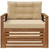 Lauko sofa Tvirta akacijos mediena ir poliesteris