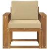 Lauko sofa Tvirta akacijos mediena ir poliesteris Natūrali