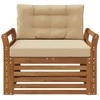Lauko sofa Tvirta akacijos mediena ir poliesteris