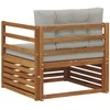 Lauko sofa Tvirta akacijos mediena ir poliesteris