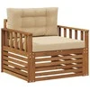 Lauko sofa Tvirta akacijos mediena ir poliesteris