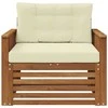 Lauko sofa Tvirta akacijos mediena ir poliesteris