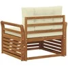 Lauko sofa Tvirta akacijos mediena ir poliesteris