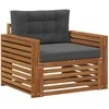Lauko sofa Tvirta akacijos mediena ir poliesteris