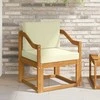 Lauko sofa Tvirta akacijos mediena ir poliesteris Natūrali