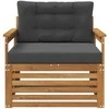 Lauko sofa Tvirta akacijos mediena ir poliesteris