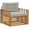 Lauko sofa Tvirta akacijos mediena ir poliesteris