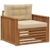 Lauko sofa Tvirta akacijos mediena ir poliesteris