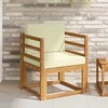 Lauko sofa Tvirta akacijos mediena ir poliesteris Natūrali