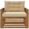 Lauko sofa Tvirta akacijos mediena ir poliesteris
