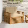 Lauko sofa Tvirta akacijos mediena ir poliesteris