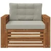 Lauko sofa Tvirta akacijos mediena ir poliesteris