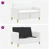 Sofa su saugojimo vieta Balta 122 x 78 x 87 cm Poliesteris