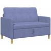 Sofa su saugojimo vieta Džinsinės mėlynos 122 x 78 x 87 cm