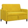 Sofa su saugojimo vieta 2 vietos Geltona 122 x 78 x 87 cm