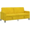 Sofa su saugojimo vieta Geltona 192 x 78 x 87 cm Poliesteris